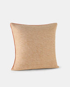 Alchi Apricot square cushion cover in warm apricot and natural white wool