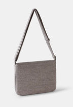 Laptop Soft Brown Bag showcasing walnut husk–dyed wool weave