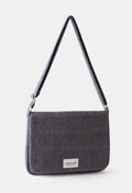 Laptop Blue Bag in indigo and walnut brown handwoven wool