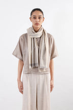 Lightweight Marmot Pashmina Scarf with hand-finished fringed edges