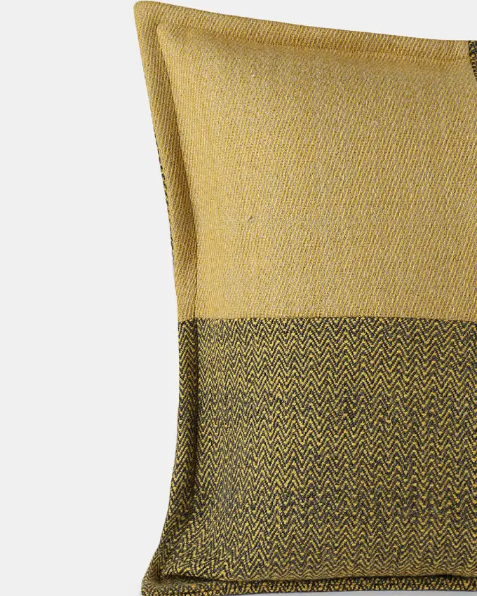 Handcrafted Padum Weave square wool cushion with flange edge