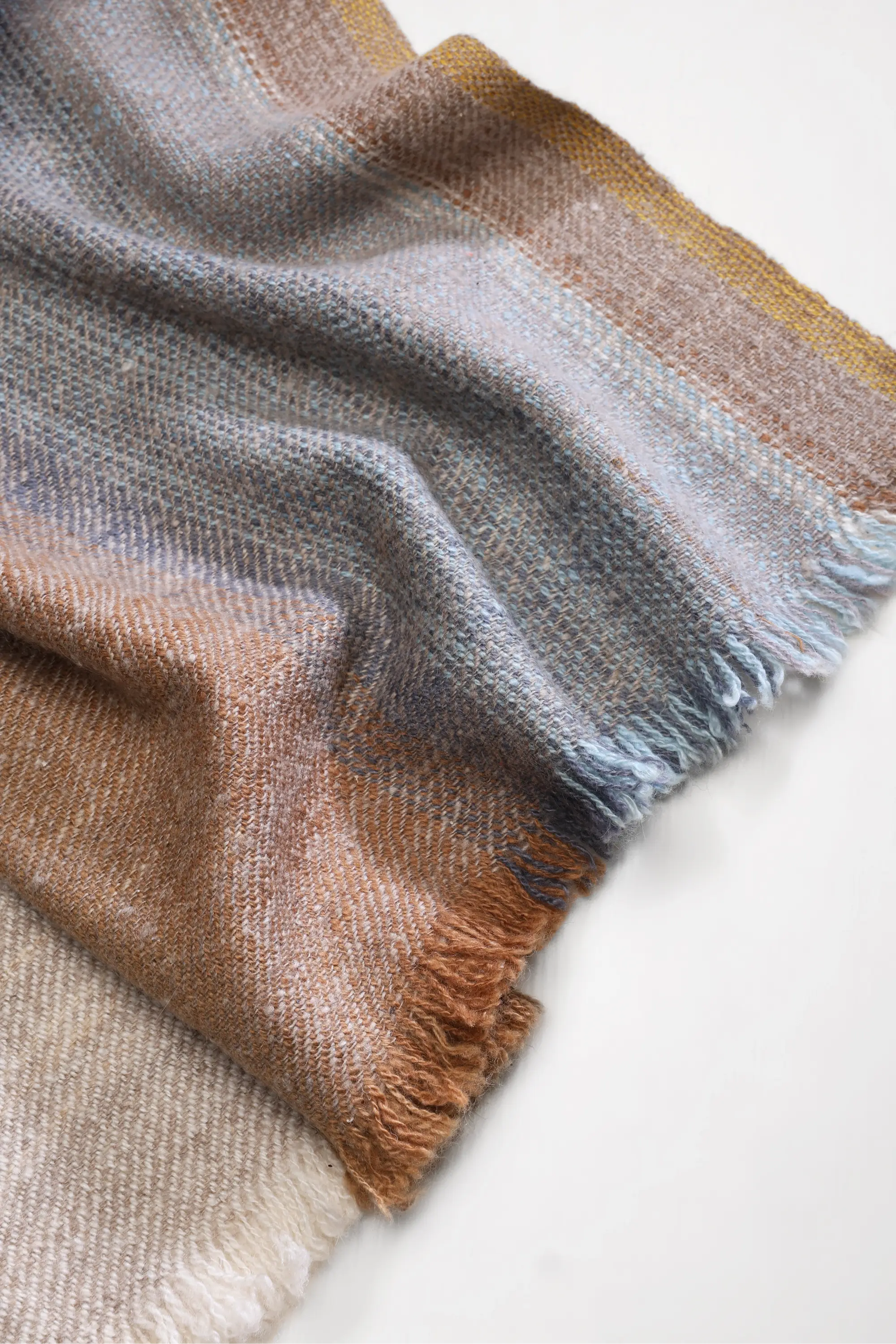Handwoven Rila Pashmina Scarf with plant-dyed colour palette