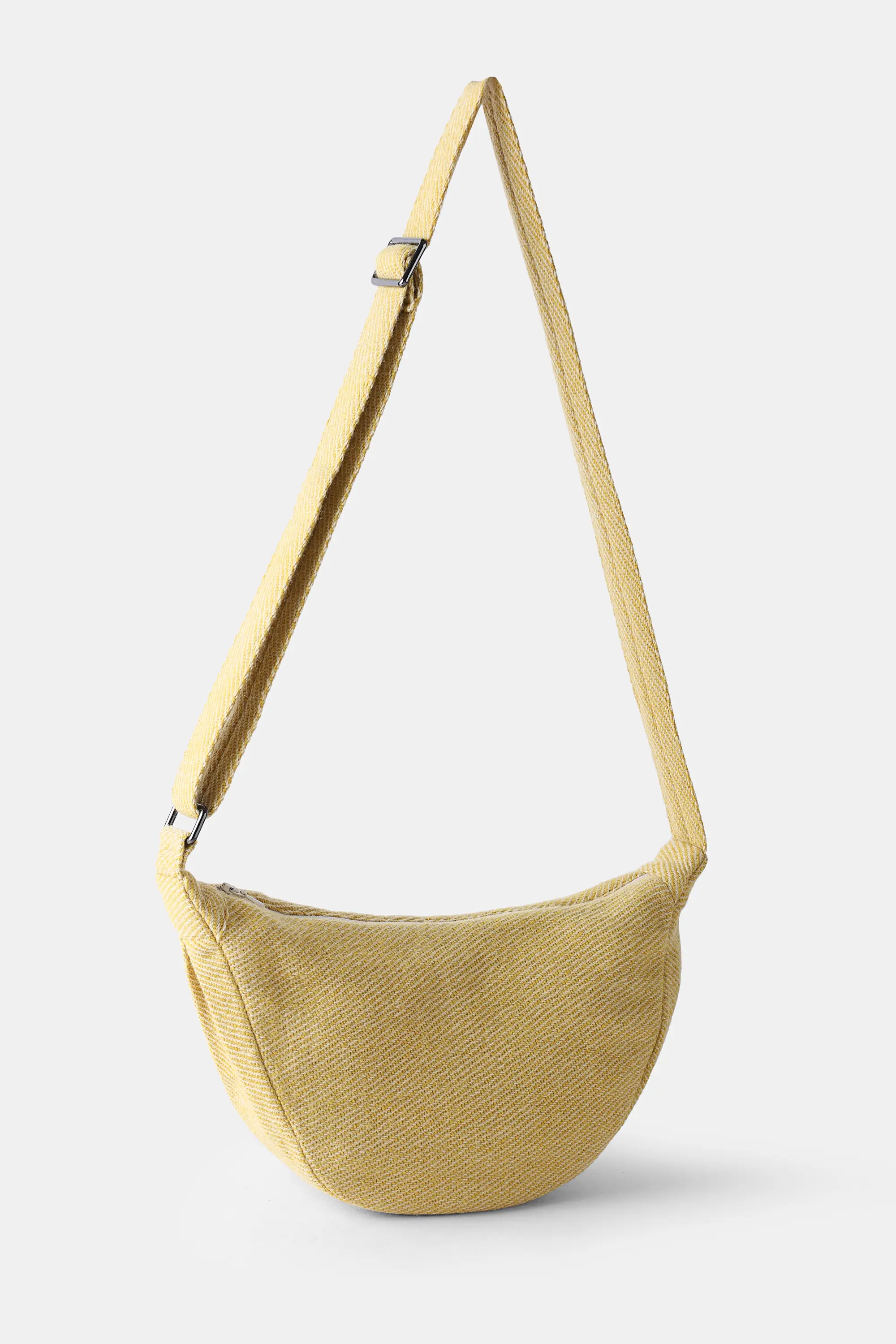 Siya Crossbody Bag in marigold-dyed handwoven wool